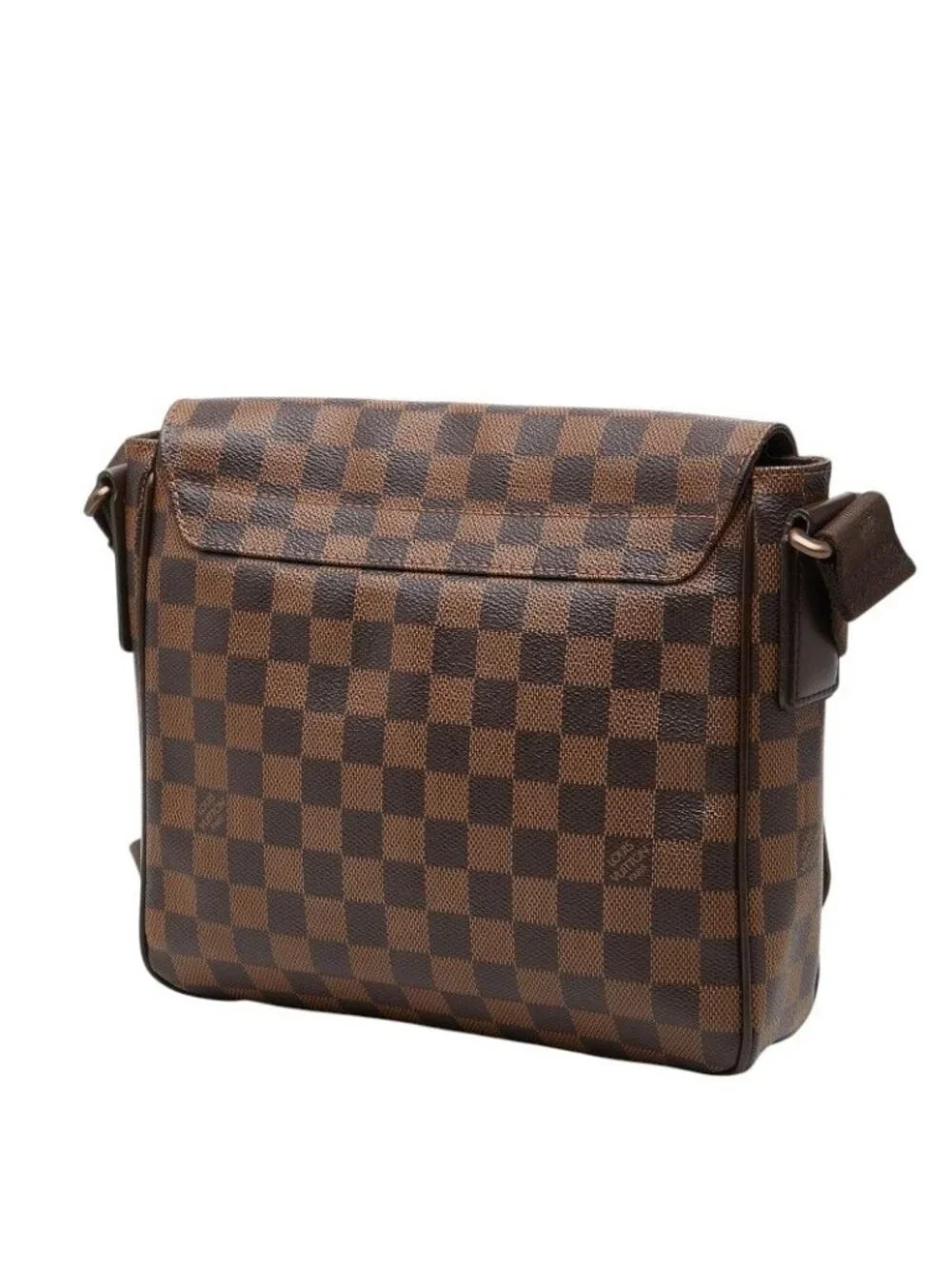 Louis Vuitton Damier District PM Crossbody Shoulder Bag Brown Leather